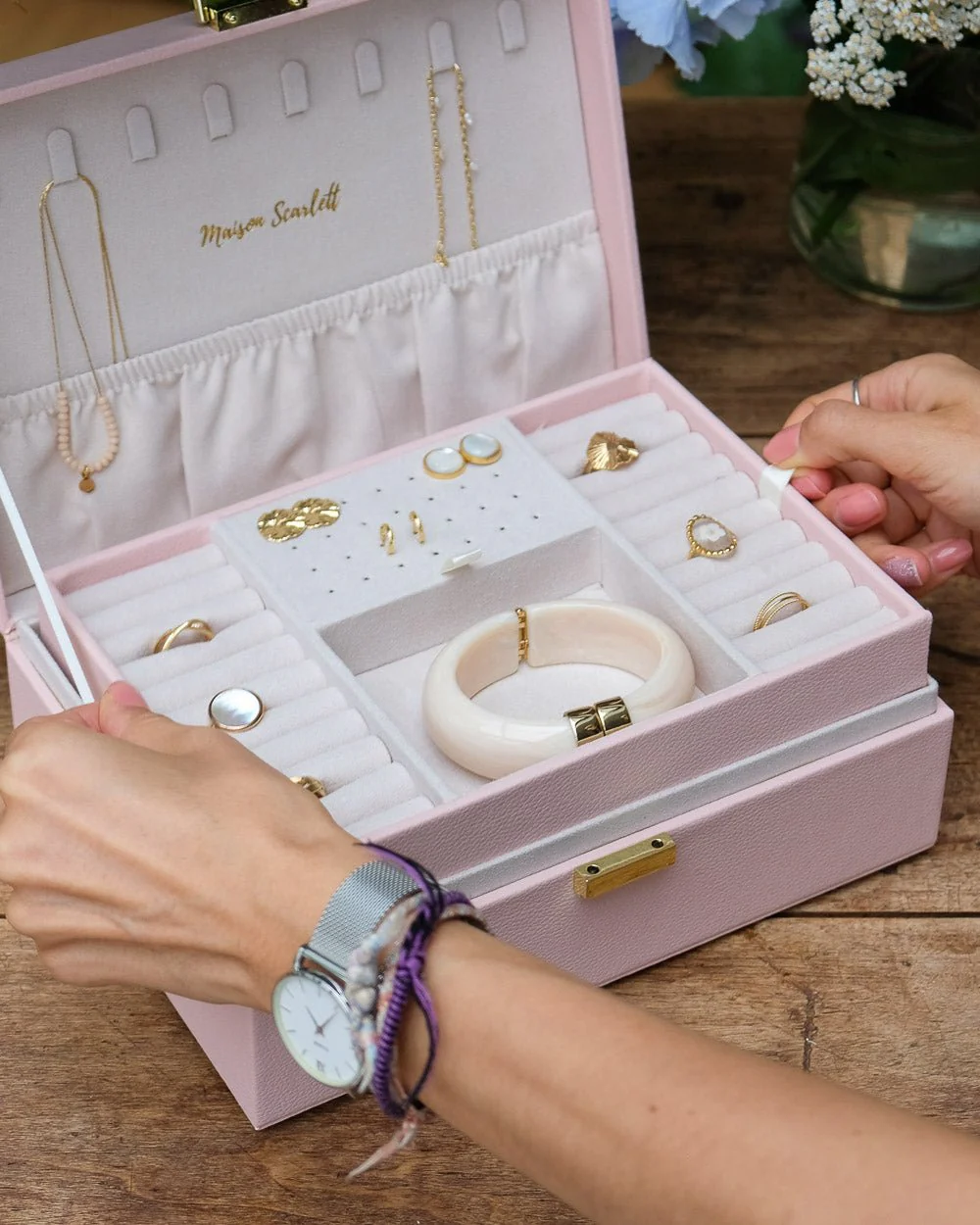 Boîte à bijoux Louise en cuir PU - Image 16