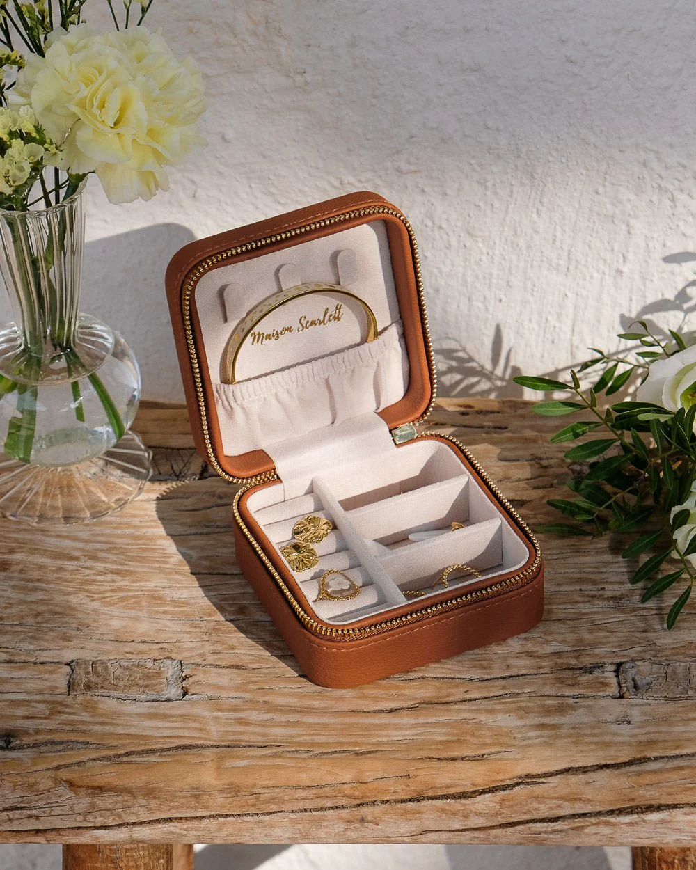 Boîte à bijoux de voyage Corinne en cuir PU - Image 18