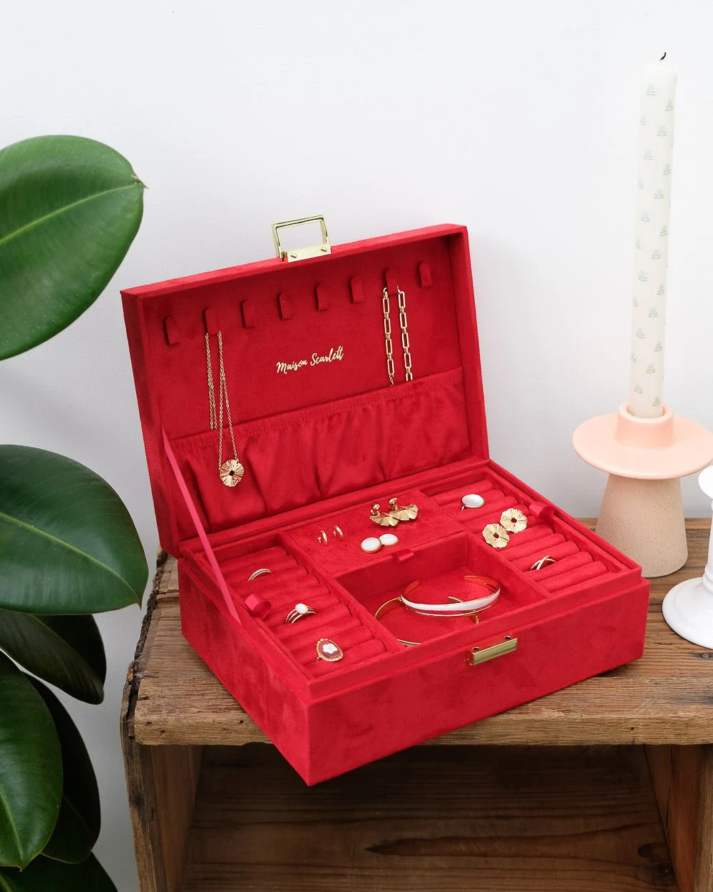 Boîte à bijoux Louise en velours - Image 19